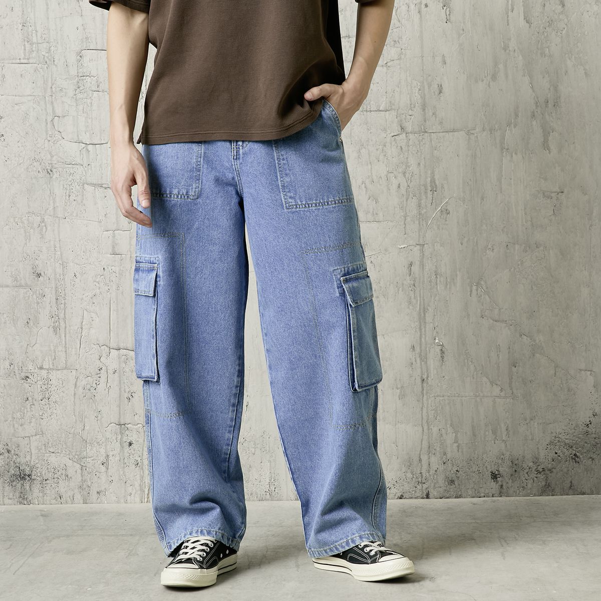 AMERICANINO - Jeans Baggy Cargo Hombre Americanino