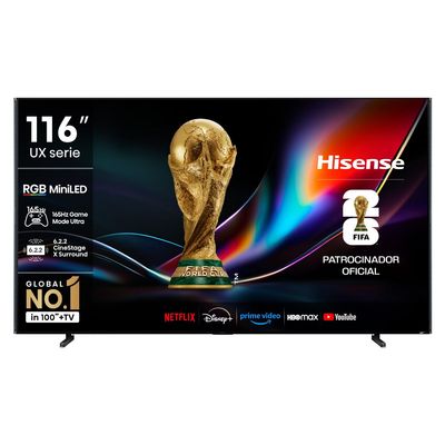 Hisense Smart Tv 116"" Qled Rgb Miniled 4K Uhd Google Tv