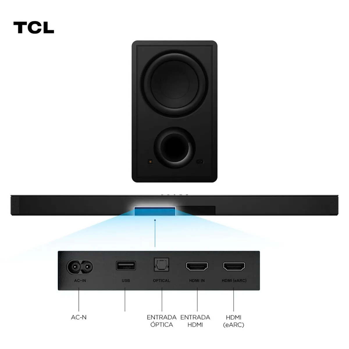 TCL - Subwoofer + Q75H 620W 5.1.2ch TCL