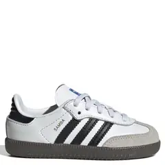 ADIDAS ORIGINALS - Samba Og El I Zapatilla Urbana Cuero Unisex Niño Blanco (22 a 27)