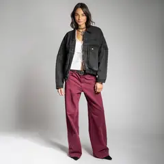 LOLITA LPK - Jeans Josefa Wide Leg Burdeo Mujer