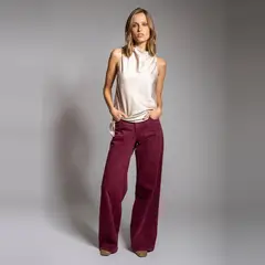 LOLITA LPK - Jeans Wide Leg Tiro Medio Mujer