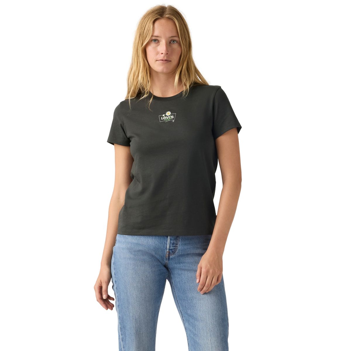 LEVIS - Polera Mujer Manga Corta Regular Fit Negro Levis