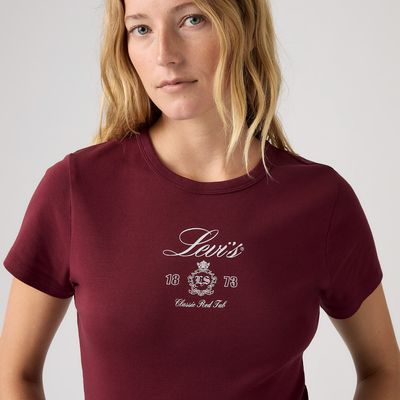 Imagen 2 del producto Polera Mujer Manga Corta Slim Fit Burdeo