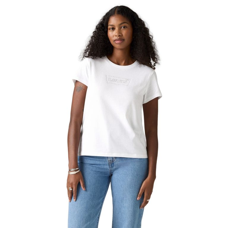 LEVIS Polera Mujer Manga Corta Regular Fit Blanco