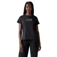 LEVIS - Polera Mujer Manga Corta Regular Fit Negro