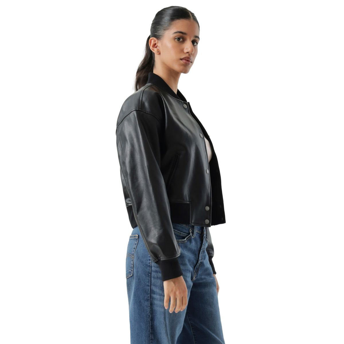 LEVIS - Chaqueta Mujer Cropped Bomber Negro Levis