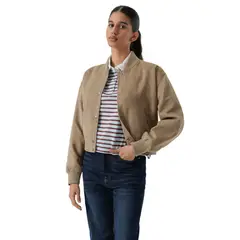 LEVIS - Chaqueta Mujer Cropped Bomber Café