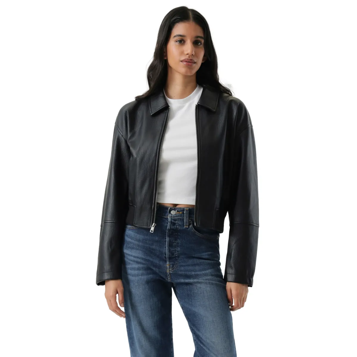 LEVIS - Chaqueta Mujer Shrunken Bomber Negra Levis