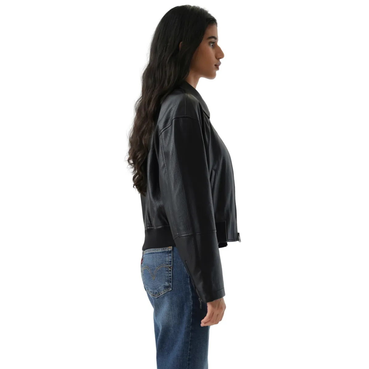 LEVIS - Chaqueta Mujer Shrunken Bomber Negra Levis