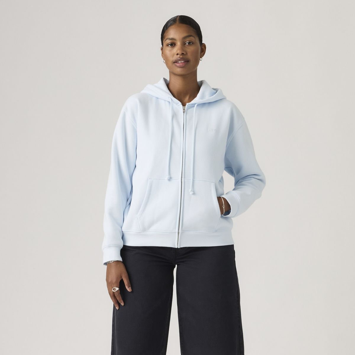 LEVIS - Polerón Mujer Con Cierre Celeste Levis