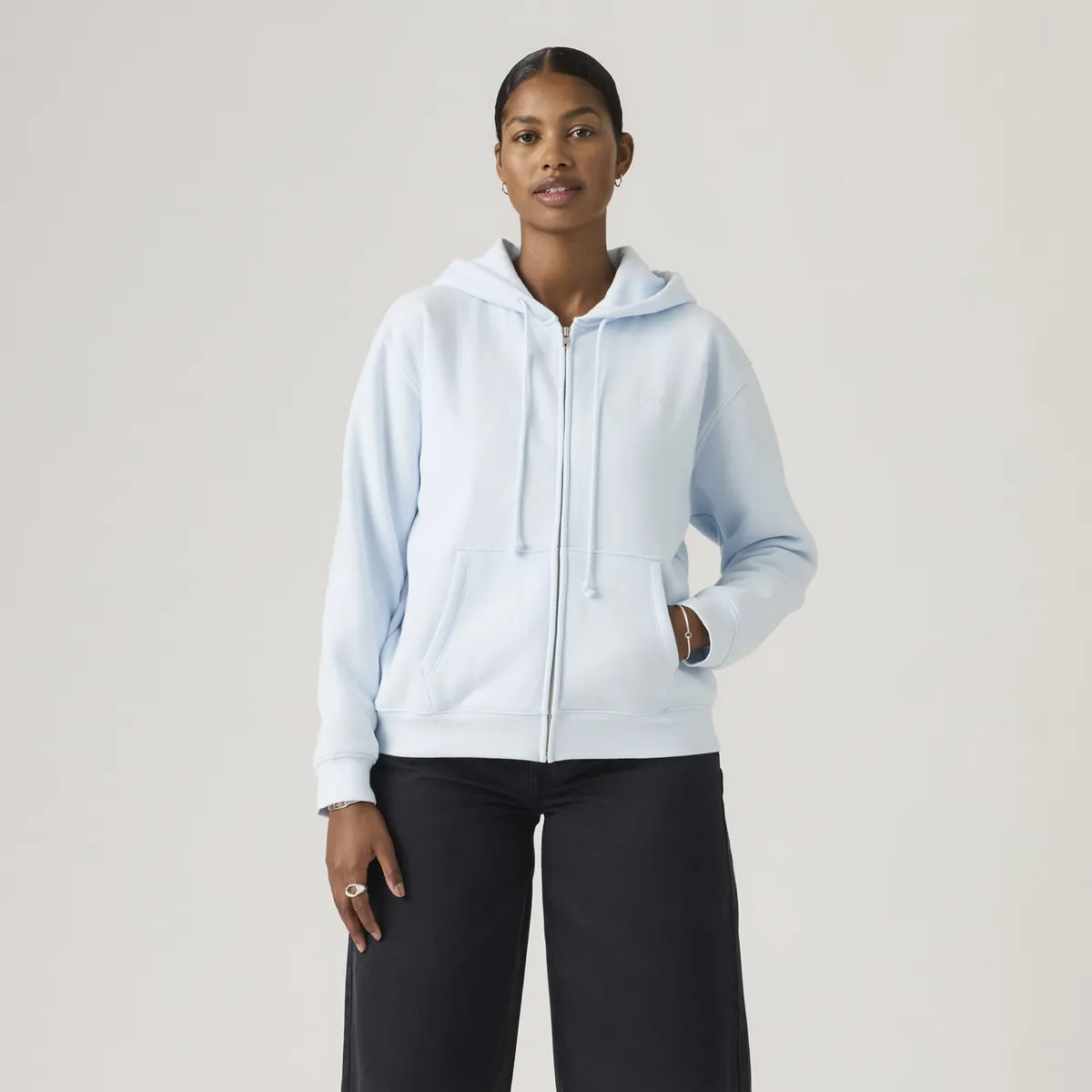 LEVIS - Polerón Mujer Con Cierre Celeste Levis