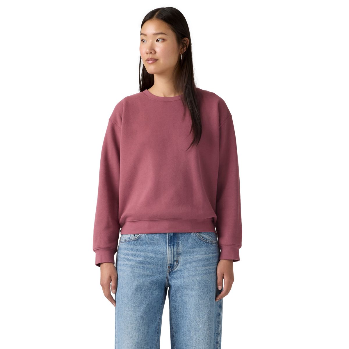LEVIS - Polerón Mujer Relaxed Fit Burdeo Levis