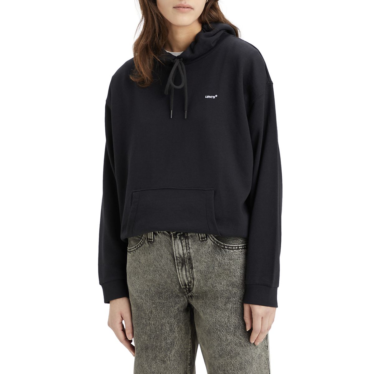 LEVIS - Polerón Mujer Hoodie Relaxed Fit Negro Levis