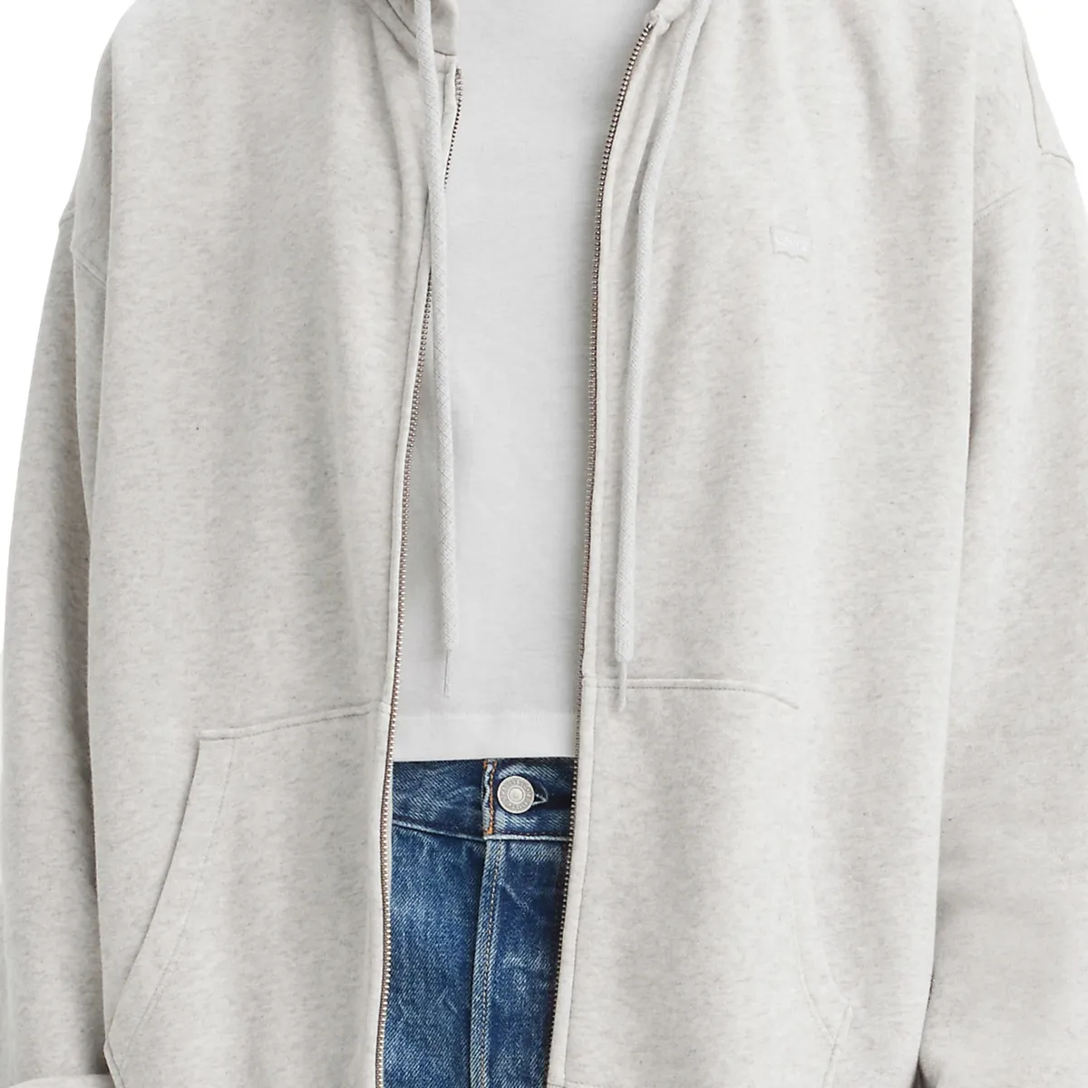 LEVIS - Polerón Mujer Con Cierre Gris Levis