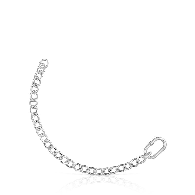Pulsera Cadena de Plata y Anilla Mujer