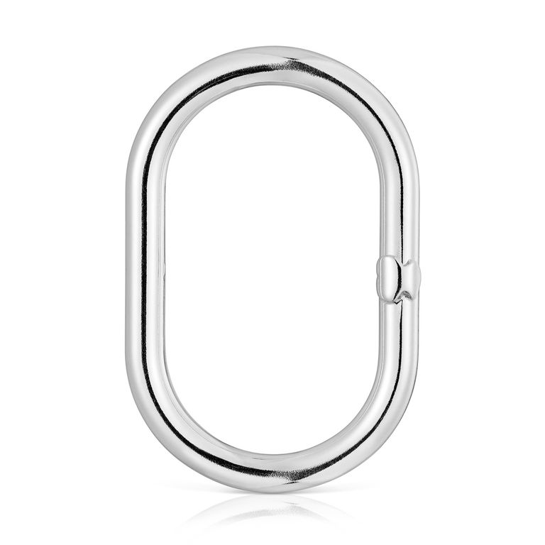 Anilla de Plata 45 mm Hold Oval Mujer