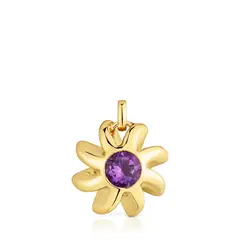 TOUS - Colgante con Baño de Oro 18 Kt Sobre Plata y Amatista Galia Mujer