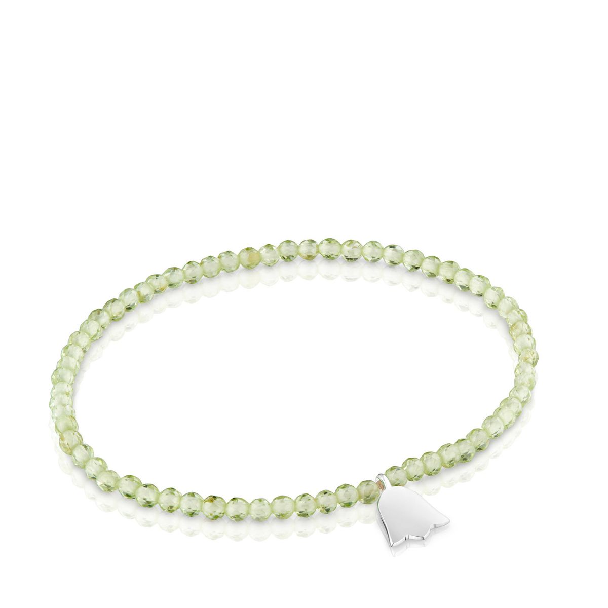 TOUS - Pulsera Elástica con Peridoto y Tulipán de Plata Motivos Mujer Tous