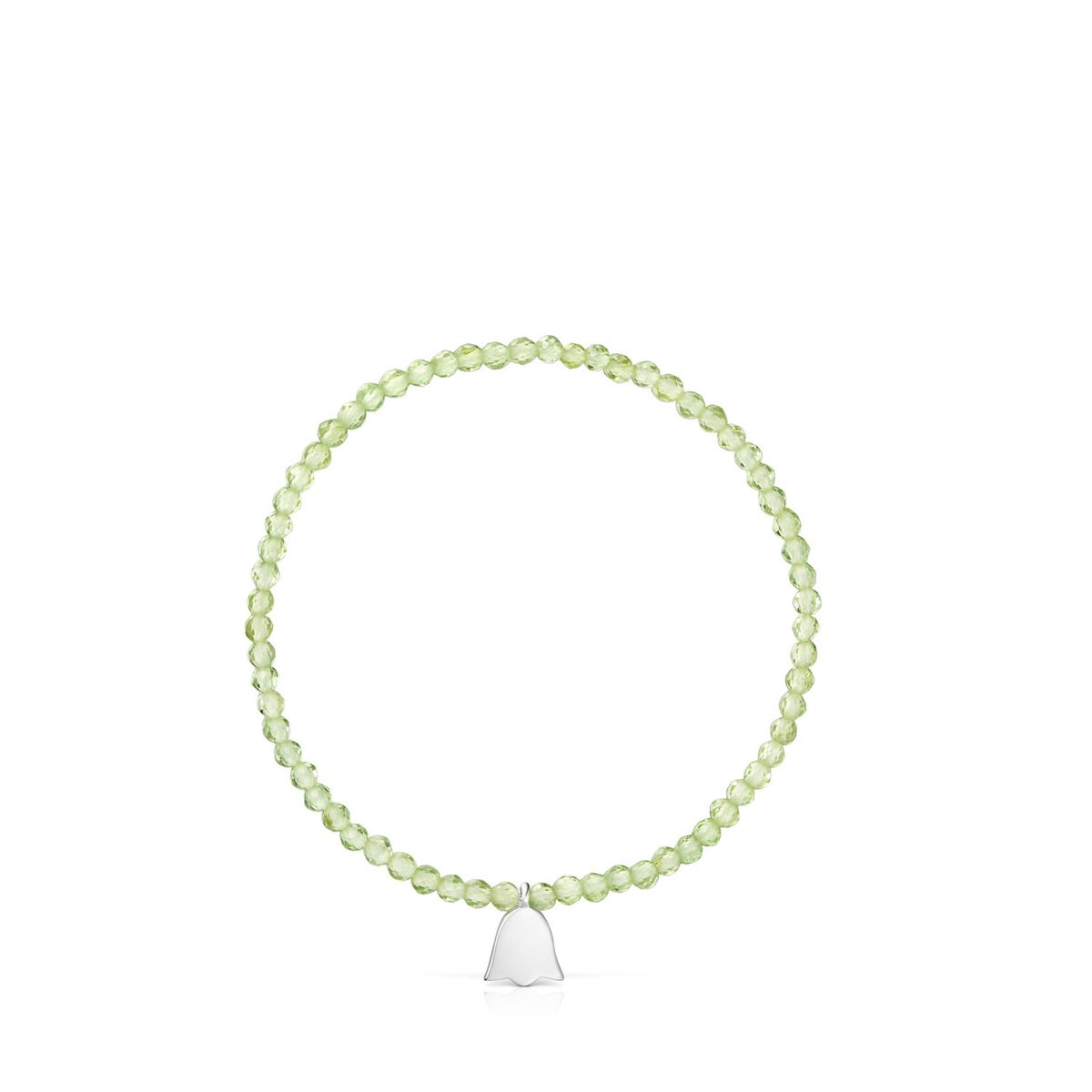 TOUS - Pulsera Elástica con Peridoto y Tulipán de Plata Motivos Mujer Tous