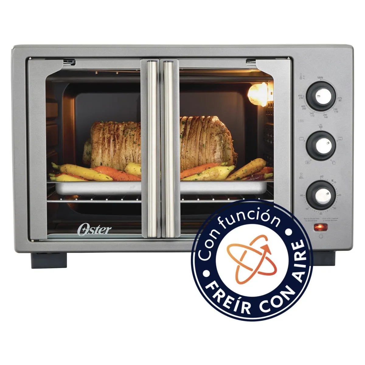OSTER - Horno Freidora de Aire de 35 L con Puertas Francesas TSSTTV35FDMAFNS-052 Oster