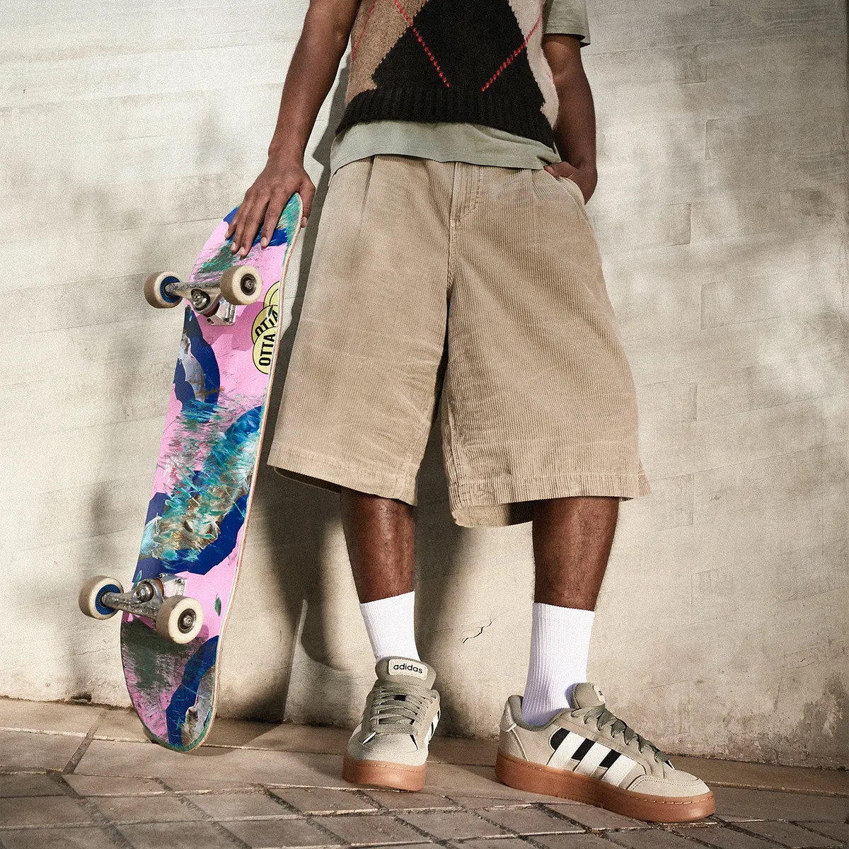 ADIDAS - Gc Alpha Sk8 Zapatilla Urbana Hombre Cuero Beige Adidas