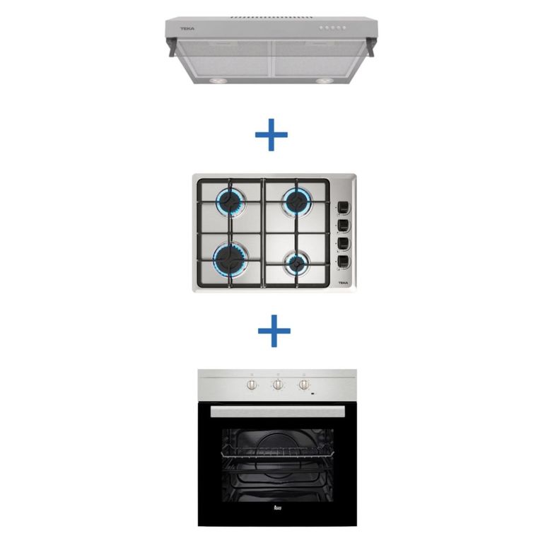 Combo Encimera Campana Inox