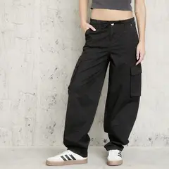 AMERICANINO - Jeans Cargo Parachute Tiro Medio Mujer