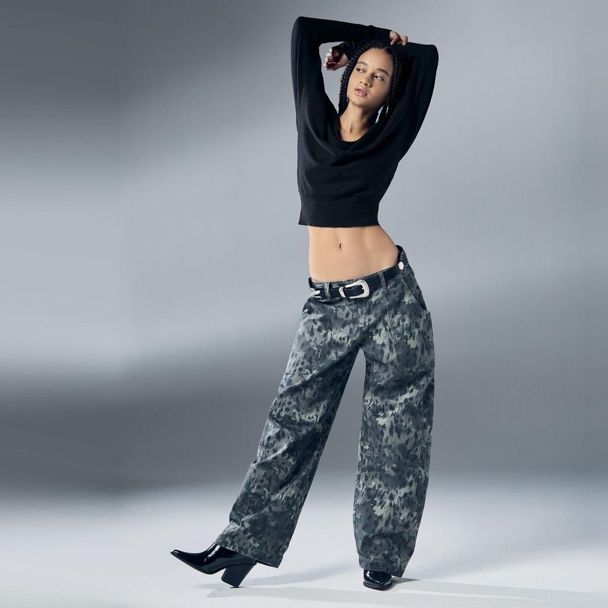 AMERICANINO - Jeans Balloon Tiro Medio Mujer Americanino