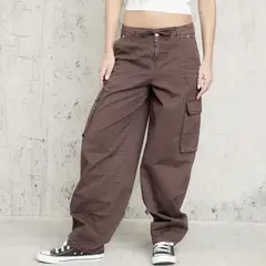 AMERICANINO - Jeans Cargo Parachute Tiro Medio Mujer