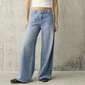 AMERICANINO - Jeans Baggy Tiro Medio Mujer