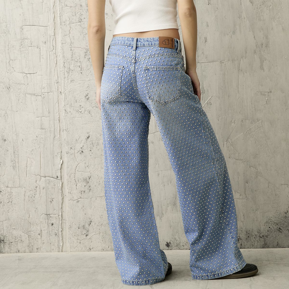 AMERICANINO - Jeans Baggy Tiro Medio Mujer Americanino