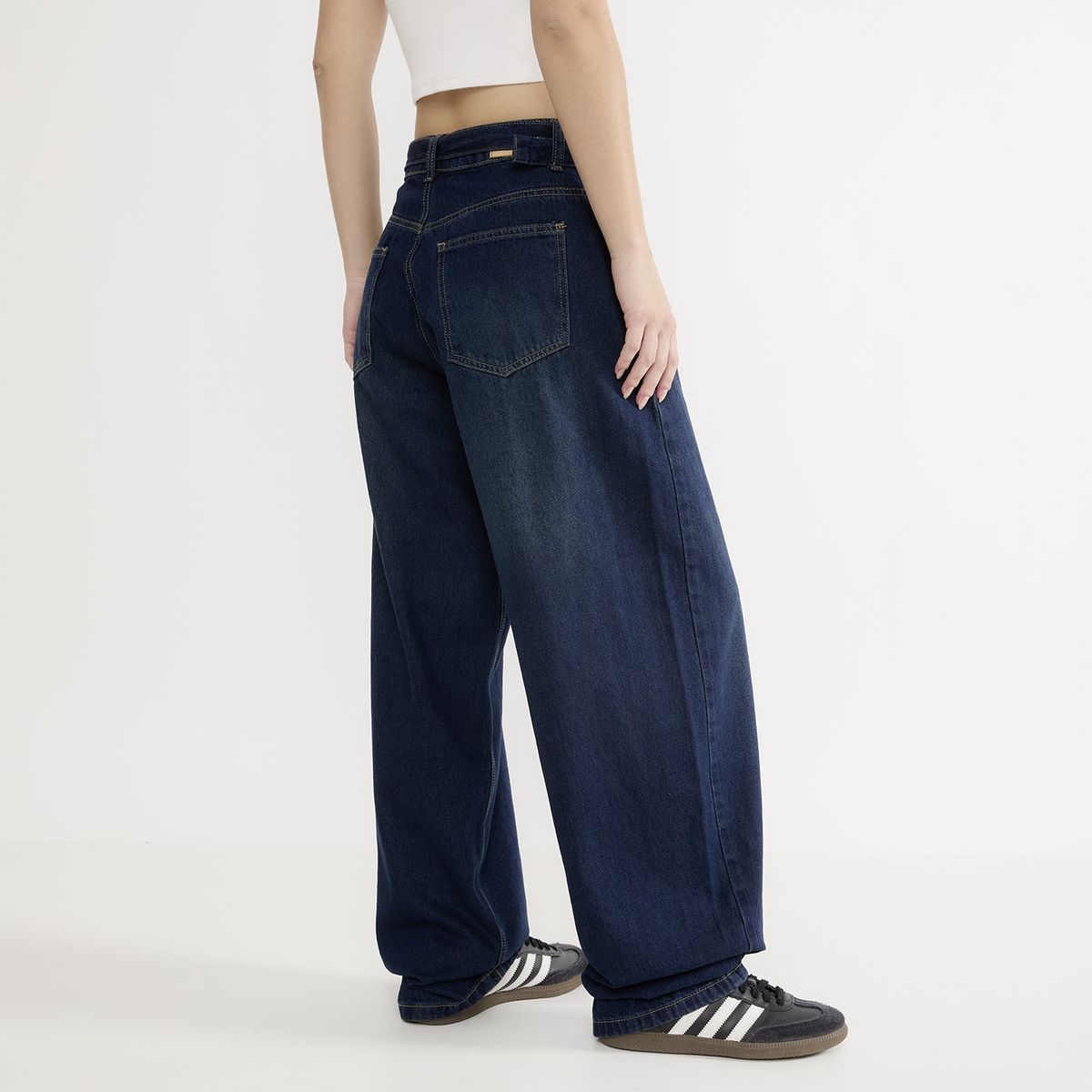 SYBILLA - Jeans Baggy Tiro Medio Mujer Sybilla