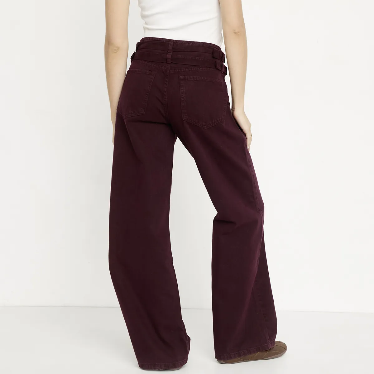 SYBILLA - Jeans Wide Leg Low Rise Mujer Sybilla