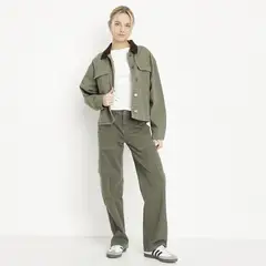 SYBILLA - Jeans Baggy Cargo Tiro Medio Mujer