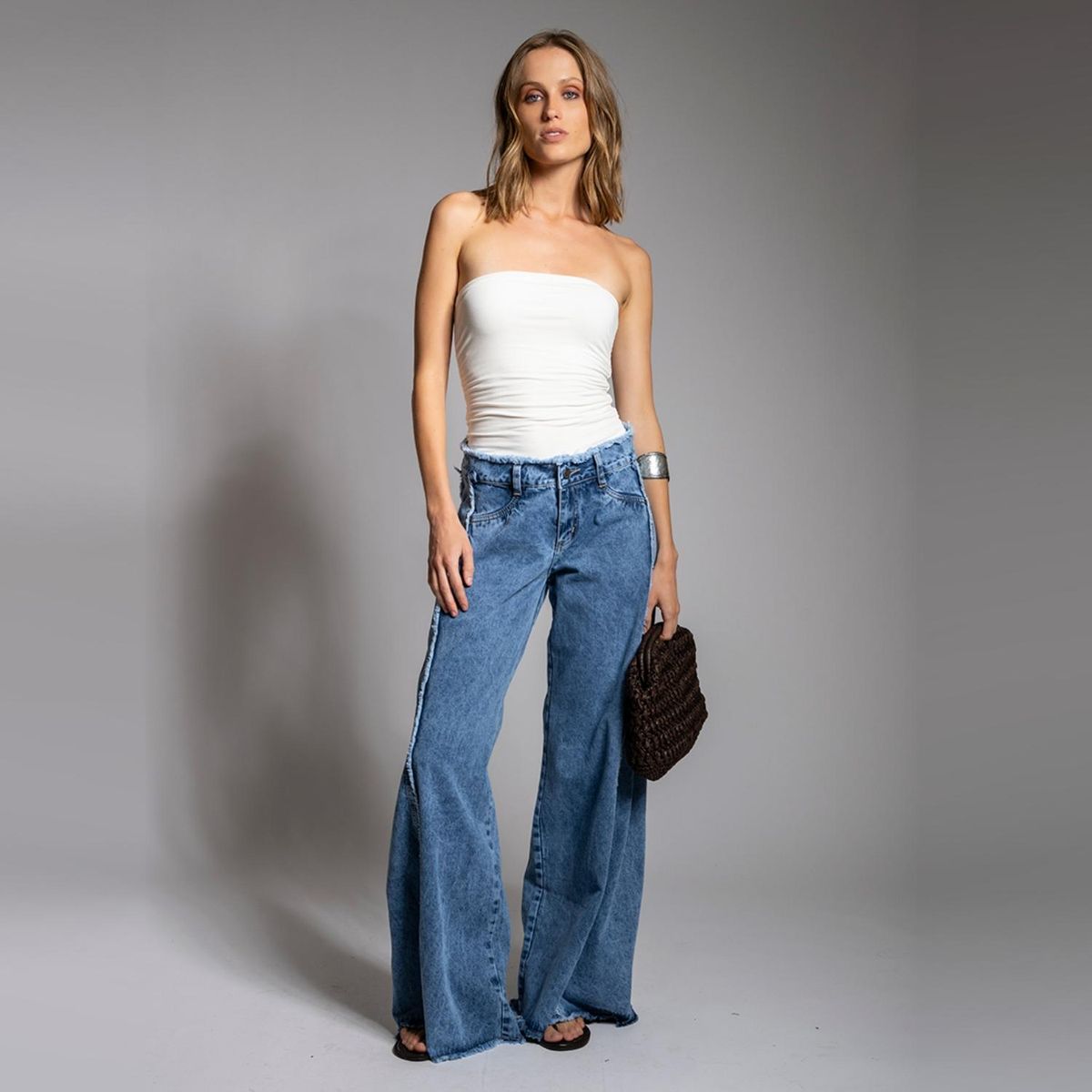 LOLITA LPK - Jeans Wide Leg Tiro Medio Mujer Lolita Lpk