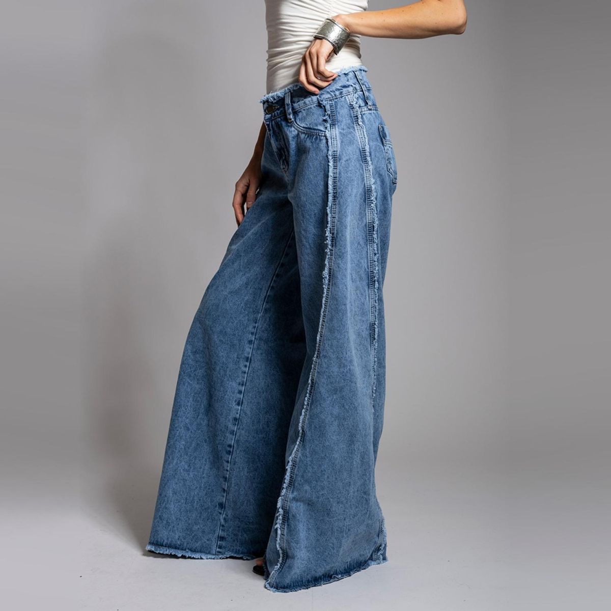 LOLITA LPK - Jeans Wide Leg Tiro Medio Mujer Lolita Lpk