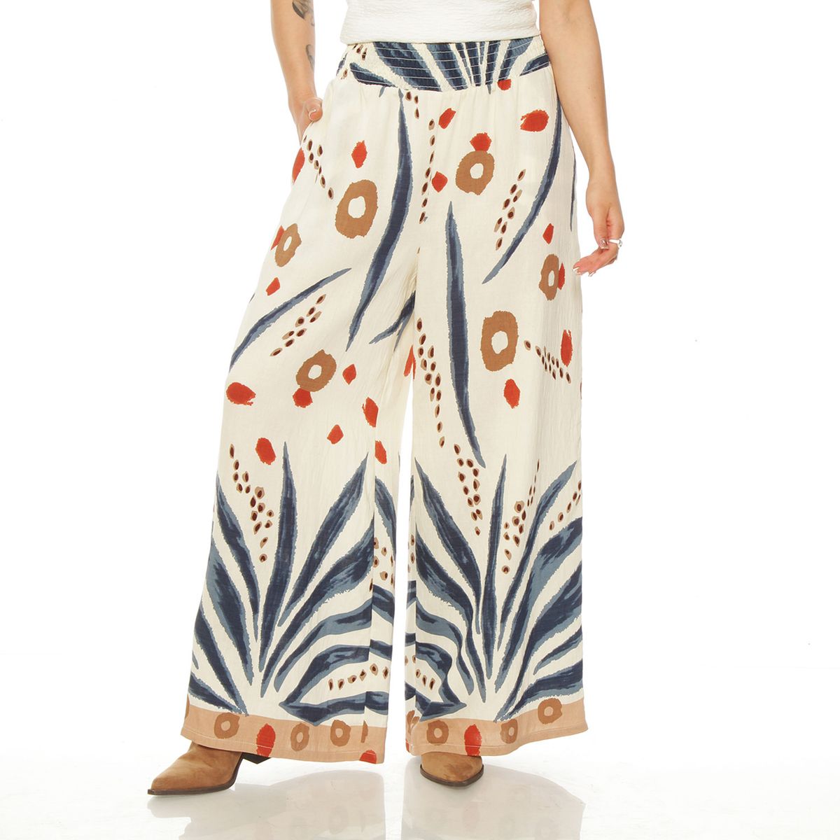 WADOS - Pantalón Wide Leg Tiro Alto Mujer Wados