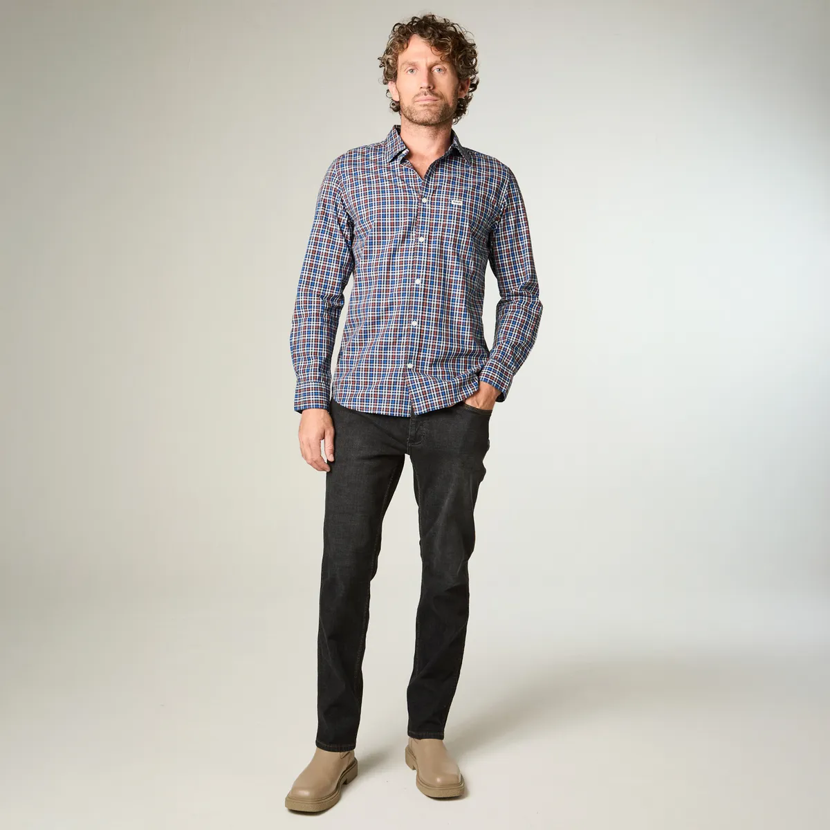 WRANGLER - Jeans Fit Tiro Alto Hombre Wrangler