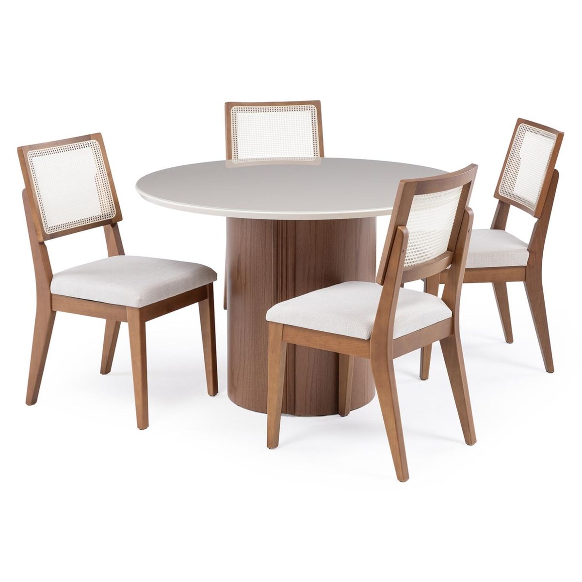 DECOCASA - Comedor Kalina Red 115+4 Sillas Sag Decocasa