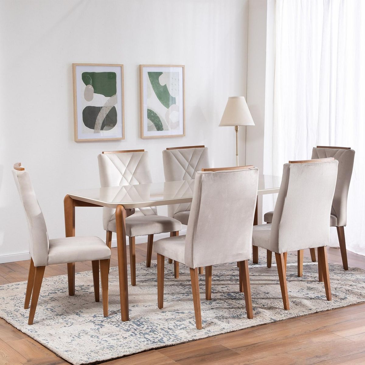 DECOCASA - Comedor Donatella 1.8 + 6 Sillas M Decocasa