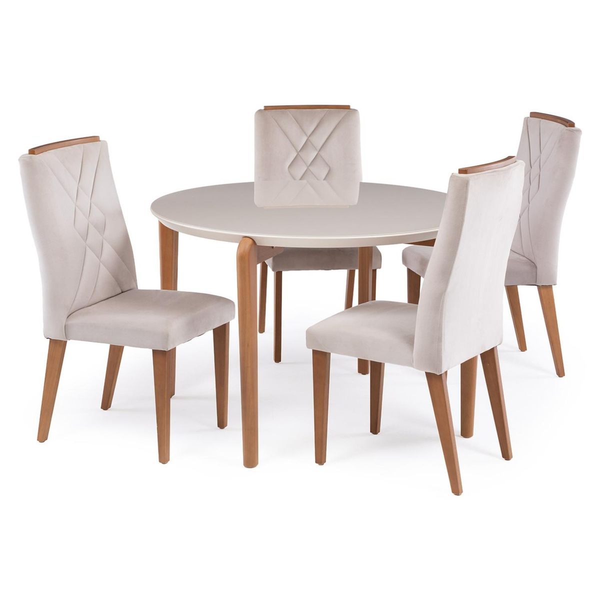 DECOCASA - Comedor Donatella Red 115+4 Sillas Decocasa