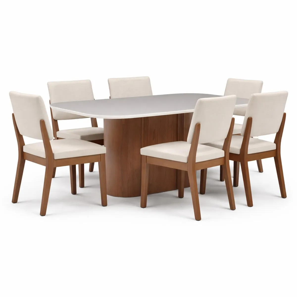 DECOCASA - Comedor Kalina 1.8 + 6 Sillas Ella Decocasa