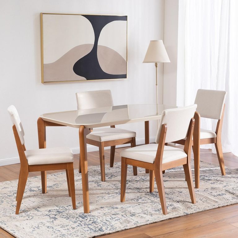 DECOCASA Comedor Donatella 1.35 + 4 Sillas
