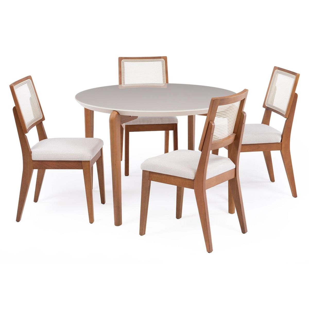 DECOCASA - Comedor Donatella Red 115 + 4 Sillas Sag Decocasa