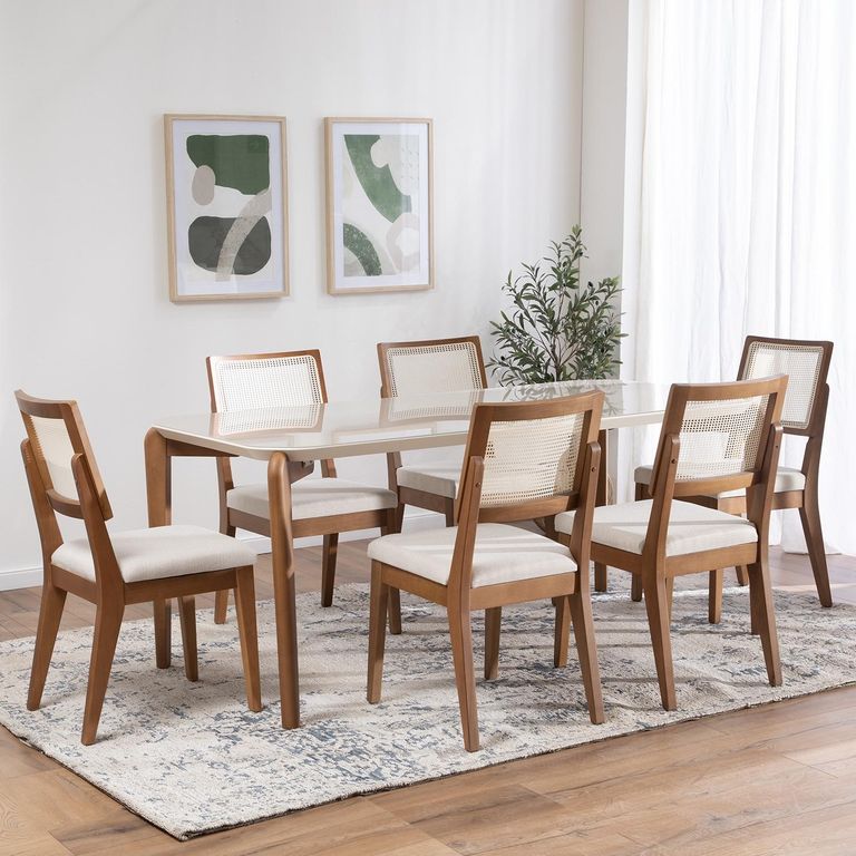 DECOCASA Comedor Donatella 1.8+6 Sillas Sag