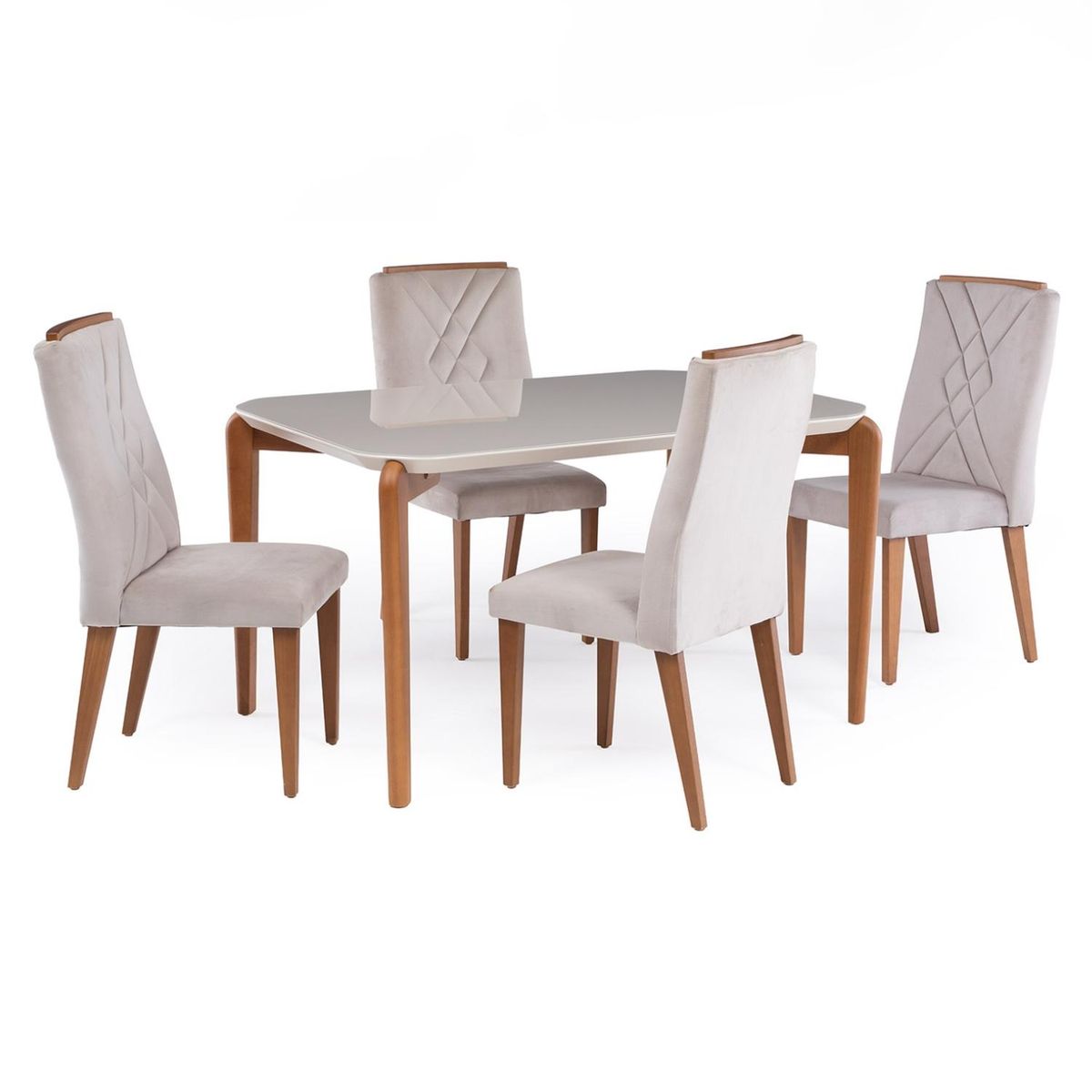 DECOCASA - Comedor Donatella 1.35 + 4 Sillas Decocasa