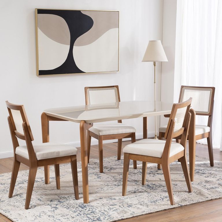 DECOCASA Comedor Donatella 135+4 Sillas Sag