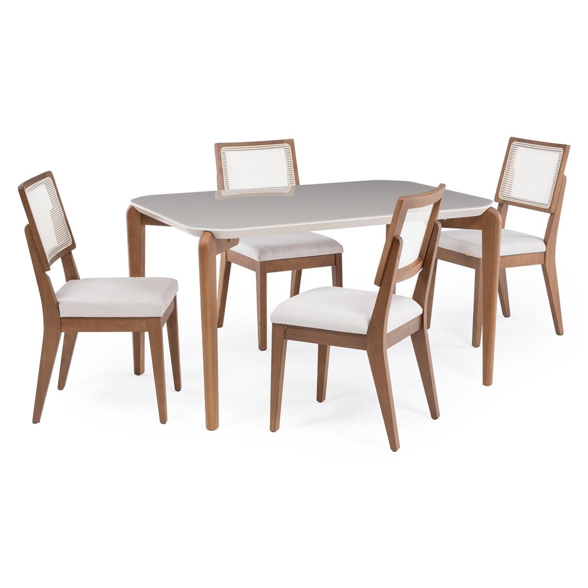 DECOCASA - Comedor Donatella 135+4 Sillas Sag Decocasa