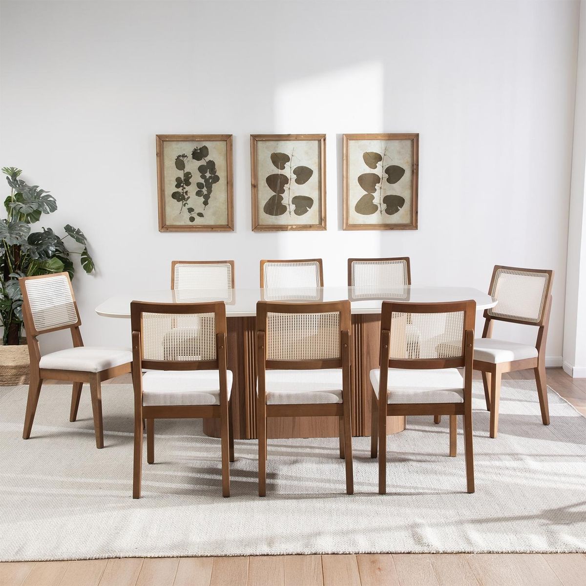 DECOCASA - Comedor Kalina 2.2 + 8 Sillas Saga Decocasa